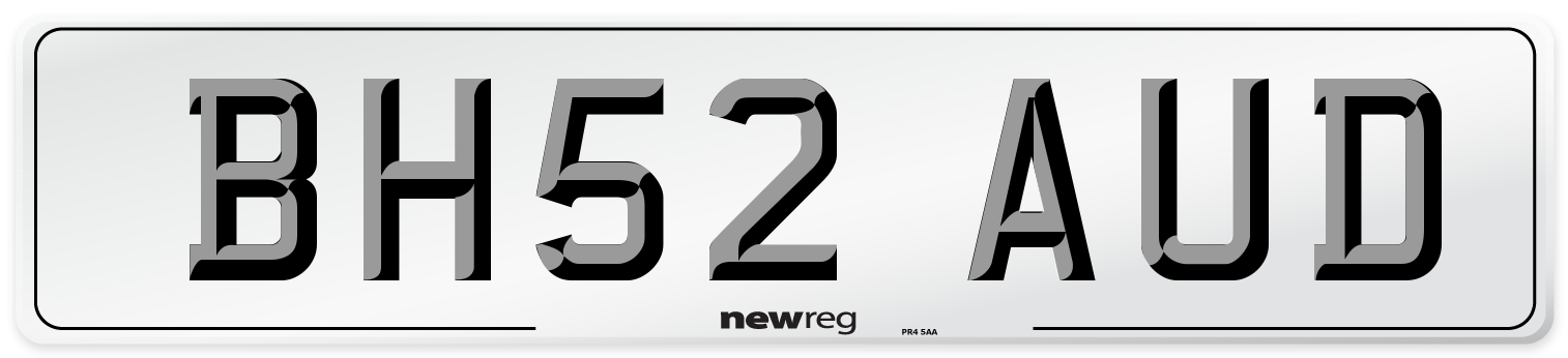 BH52 AUD Number Plate from New Reg